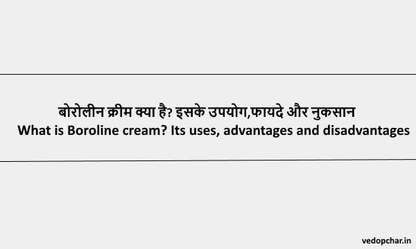 Boroline Cream in Hindi : बोरोलीन क्रीम क्या है? इसके उपयोग,फायदे और नुकसान